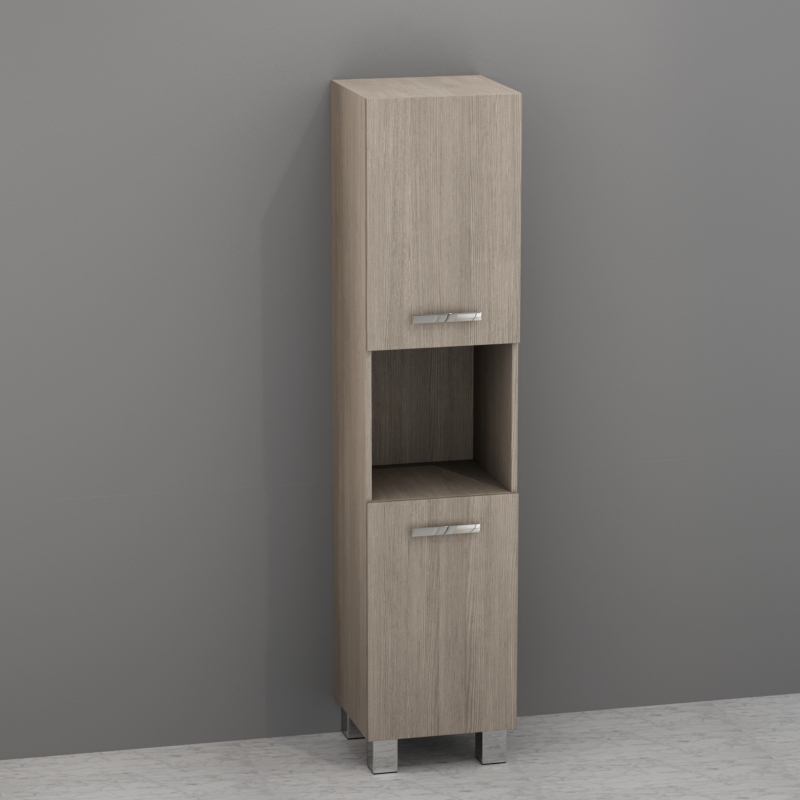992157 Шкаф коллона напольный 40x38x179 40 см цвет Темный дуб Kerasan Aquadom Италия