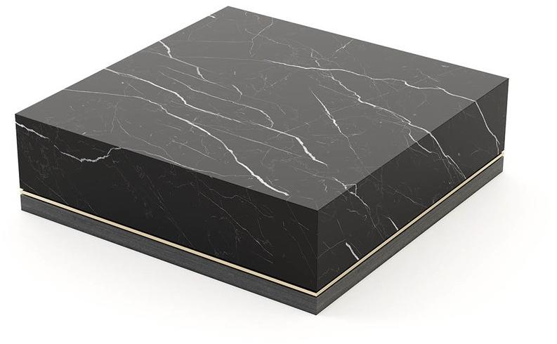 Laskasas Низкий квадратный мраморный журнальный столик  Lk3426  - Вид №1