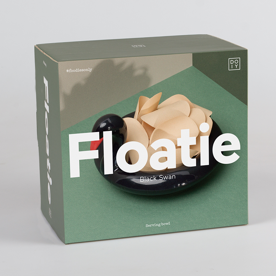 DYFLOSBSW Миска сервировочная керамическая floatie black swan Doiy  - Вид №3