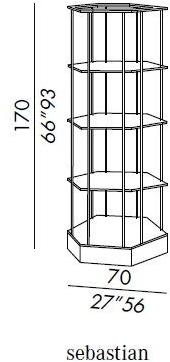 Meridiani Открытый металлический книжный шкаф Edition shine sun-id-1459053 - Вид №4