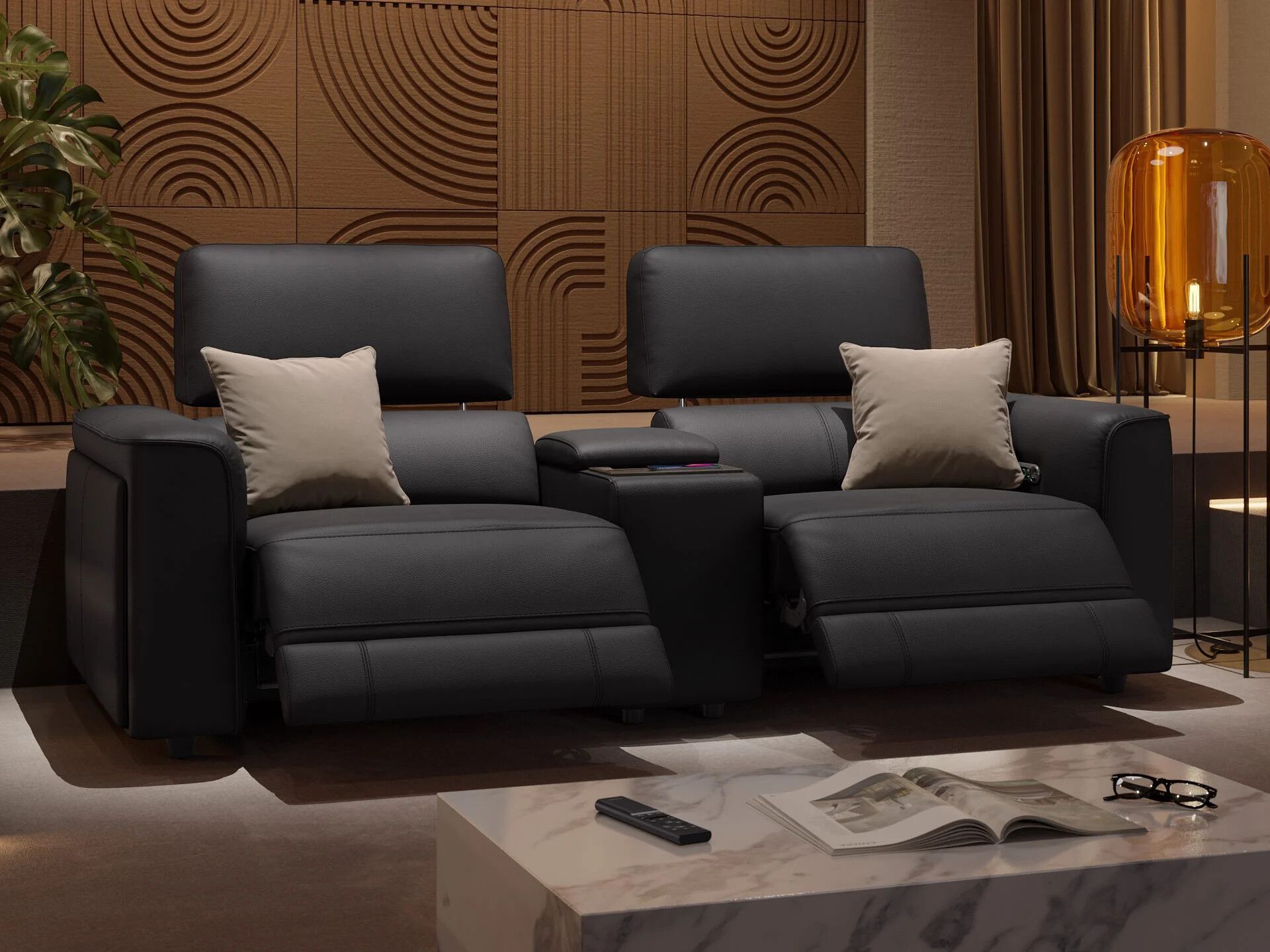 2-местный кожаный диван Sofanella Arona ARCH-00144470 - Вид №9