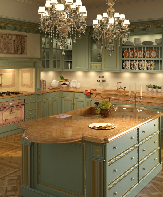 Regency1 Tifernoit Кухня в стиле Регентства, рамы из сусального золота Cucina - Вид №2