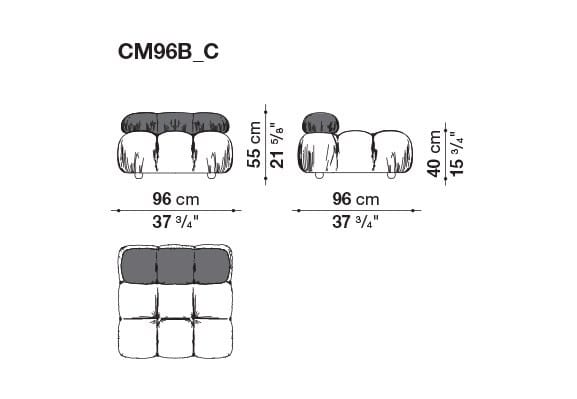 Модульный тканевый диван capitonné B&B Italia Хамелеонда ARCH-00030740 - Вид №20