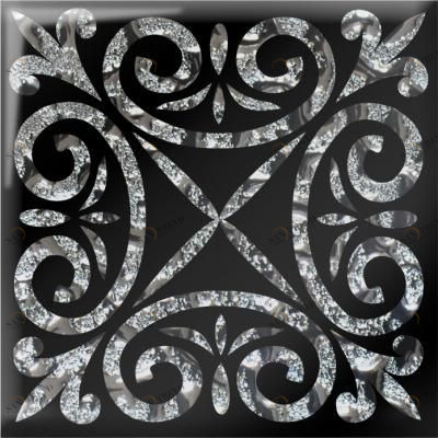 Напольная вставка Классик платина 6,6х6,6 Роскошная мозаика sun-id-329520