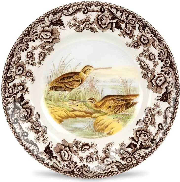10569956 Spode Тарелка пирожковая Spode Английские охотничьи мотивы. Бекас, 15см Фаянс 