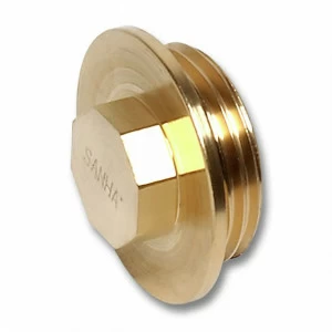 27512R SANHA 751 соед.для шлангов, латунь, заглушка 2 мм