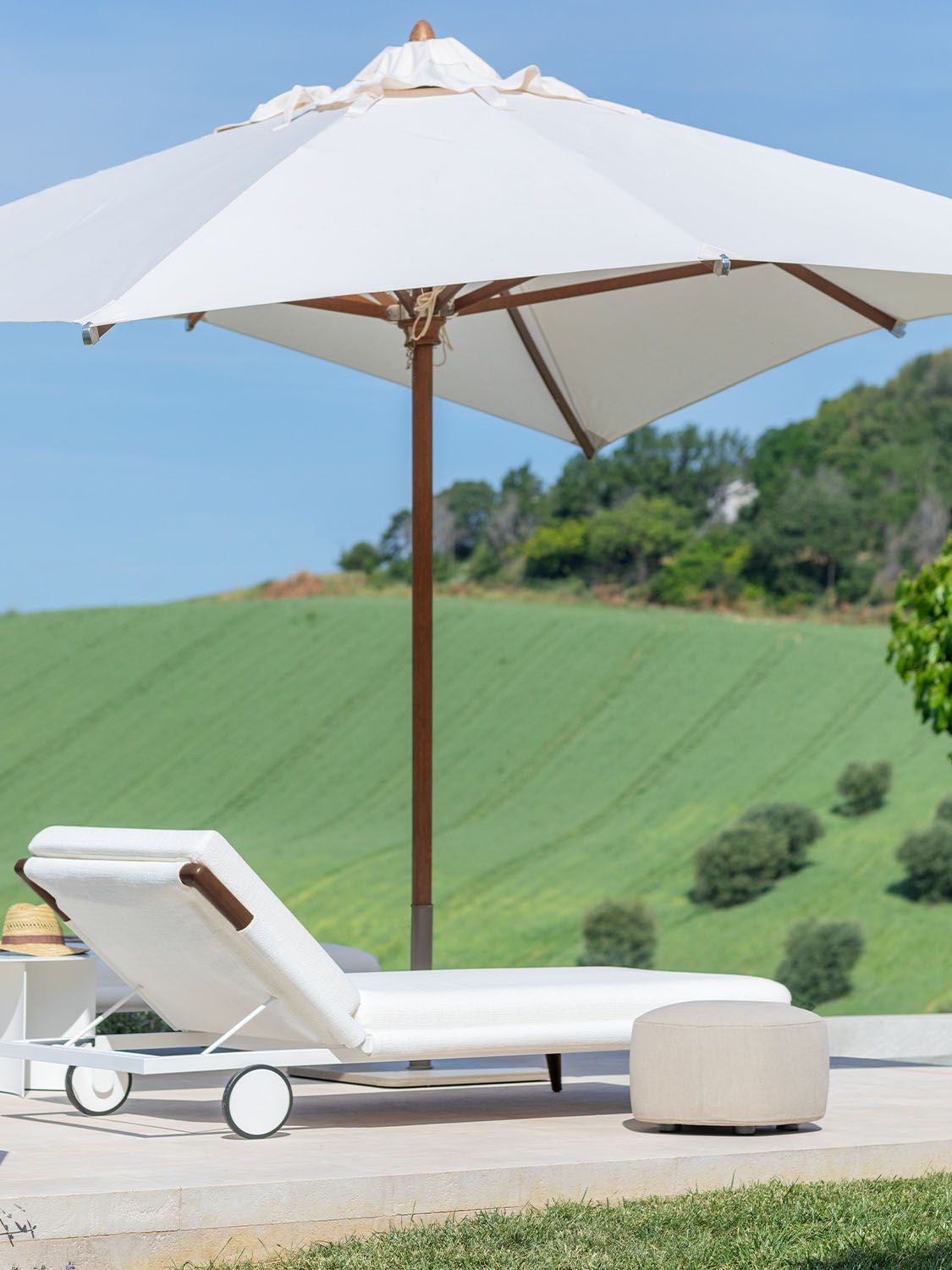 Садовая кровать с откидывающейся спинкой в ироко Flou Гауди ARCH-00148508 - Вид №8