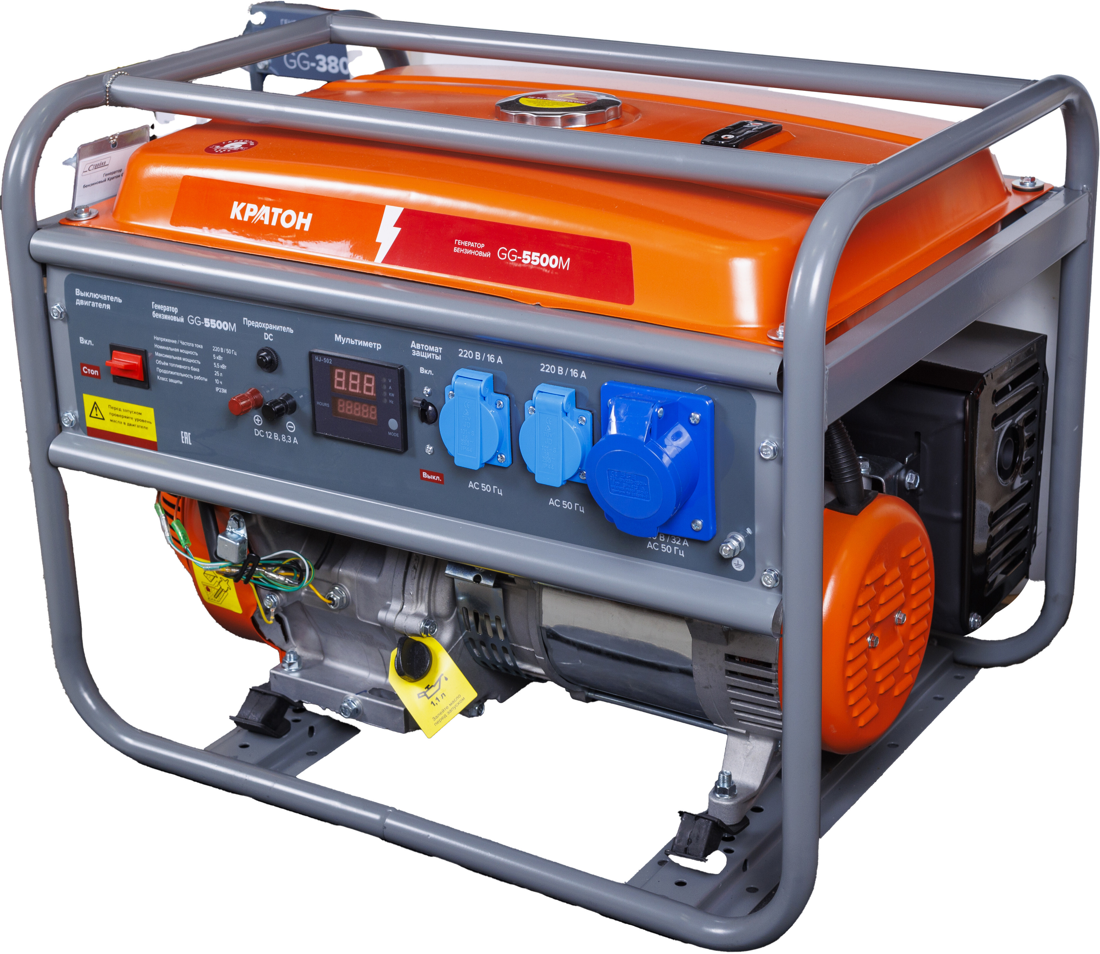 Электрогенератор   бензиновый Кратон GG-5500M 9126390 STDN-0047407 - Вид №2