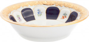95357 Meissen Салатник индивидуальный 15см "Форма - Икс" (россыпь цветов, кобальт) Фарфор