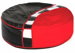 Пуфик ABC-KING круглый Formula -( чер/крас)