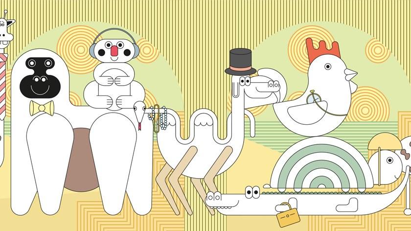 Baboon Поп-арт моющиеся обои Pattern sun-id-1484049 - Вид №2