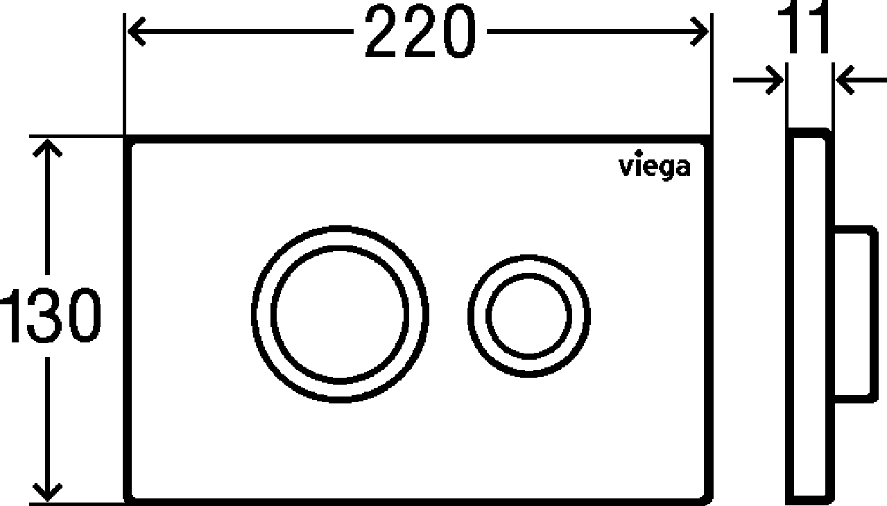 Viega Панель смыва Prevista для унитазов 8631.1 (774325) 774 325 - Вид №3