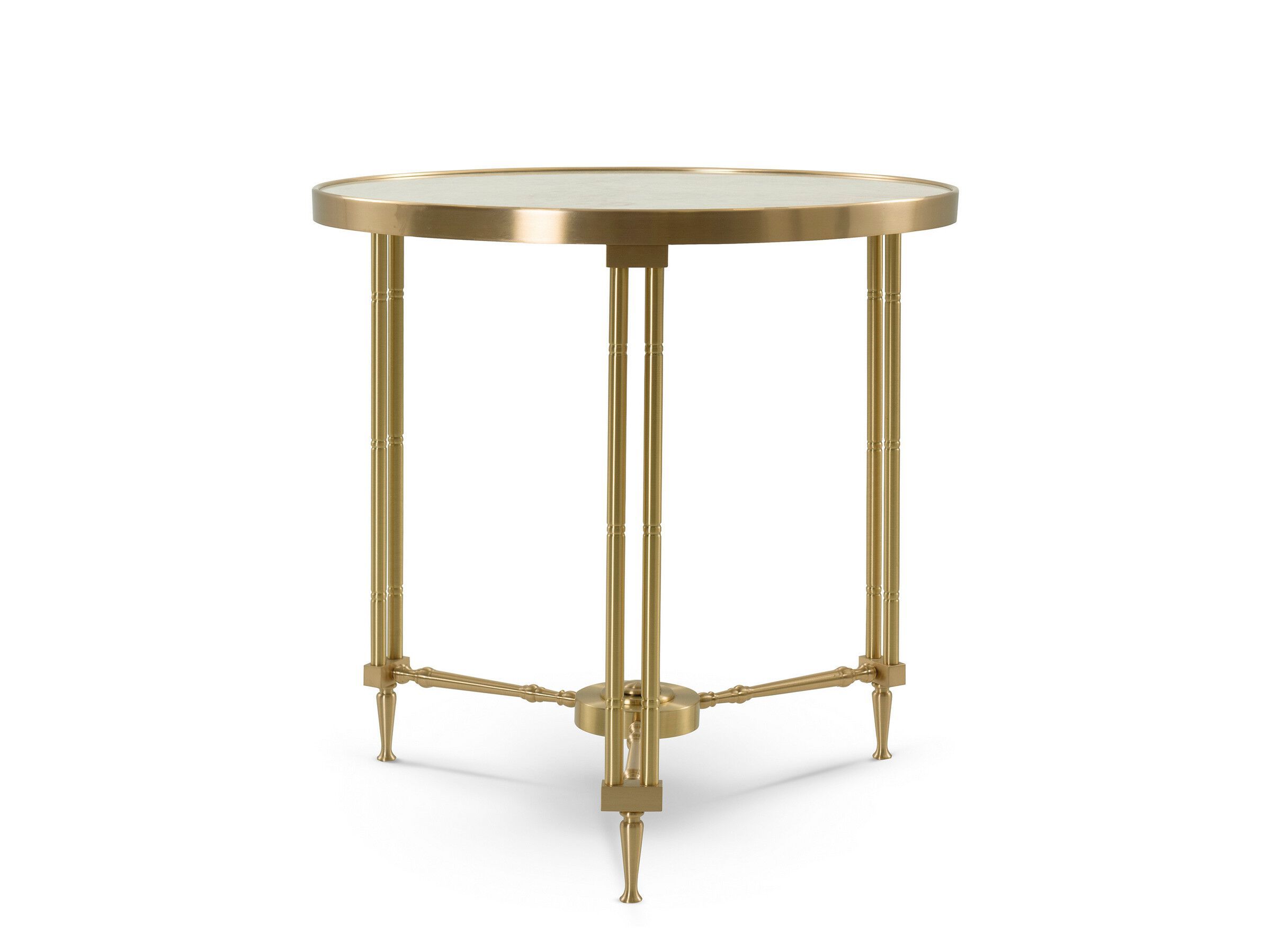 Круглый журнальный столик из мрамора и латуни Bellotti Ezio Charming ARCH-00118627