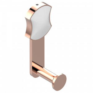 U2E-517 Крючок для халатов одинарный Thg-paris Infini белый фарфор с платиновым декором Розовое золото