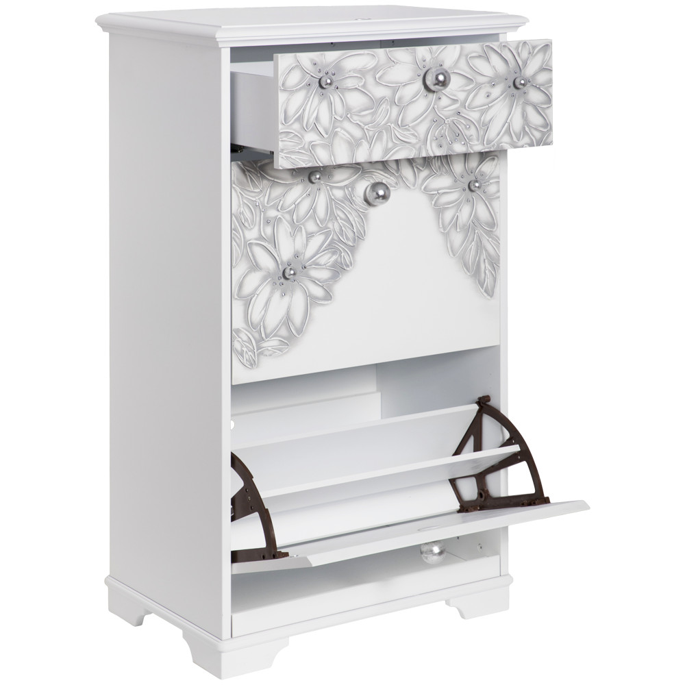 11620 Тумба для обуви Терра-3 (с 3-мя ящиками) Айс Античное серебро BOGACHO 4627196590533 - Вид №4