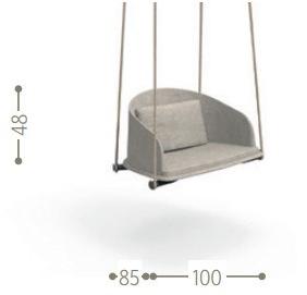Talenti Подвесное сиденье из ткани Cleo teak sun-id-1344863 - Вид №3