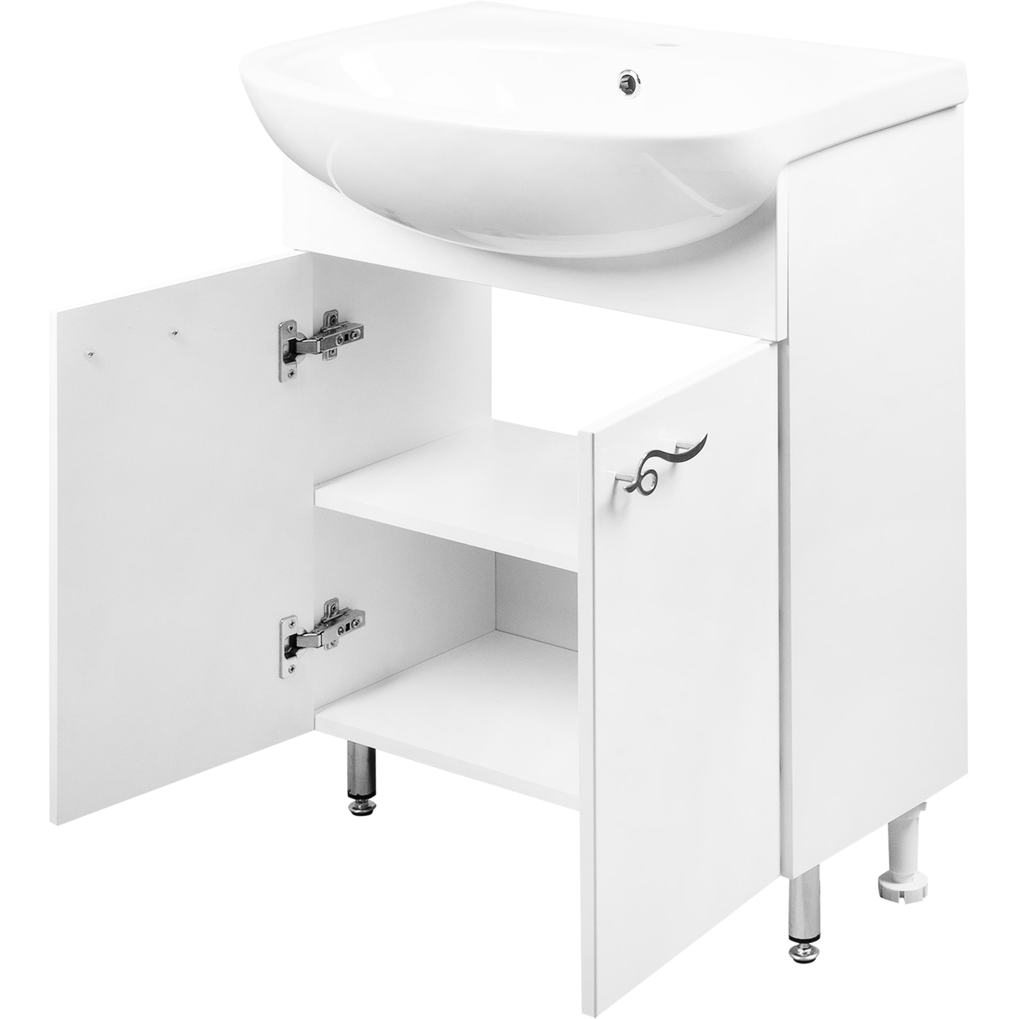 82199916 Тумба под раковину напольная « 60» 61 см цвет белый Венеция Santreyd - Вид №2