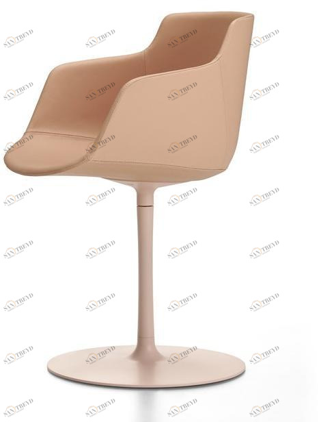 MDF Italia Поворотное кожаное кресло с подлокотниками Flow sun-id-1492309