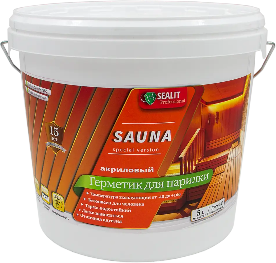 90753283 Герметик Sealit Sauna для бань и саун бук 5 л STLM-0857458
