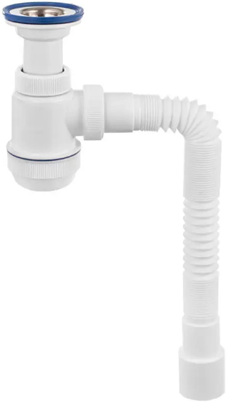 90428613 Сифон VIRPlast Мини Элит с литым выпуском Ø63 мм и гофротрубой 1 1/2" Ø40/50 STLM-0222819