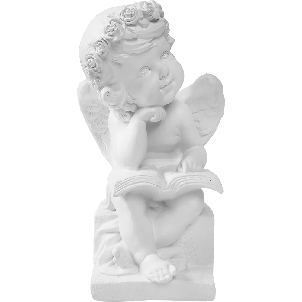 Фигура Ангел с книгой белая гипс 85488915 STLM-2117204 Santreyd 