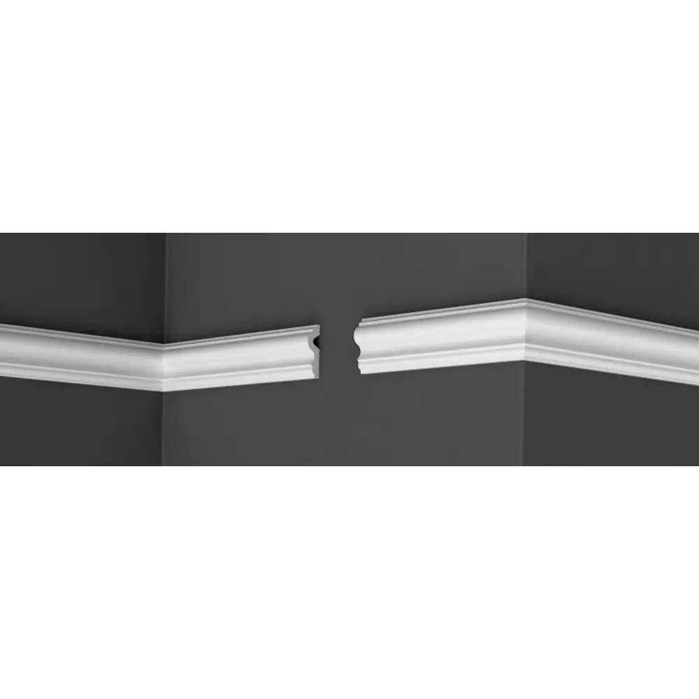 Молдинг потолочный полистирол ударопрочный Де-Багет XPS Polymer М 60 белый 18x60x2000 мм STLM-2074124 - Вид №2