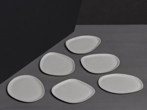 Набор фарфоровых десертных тарелок