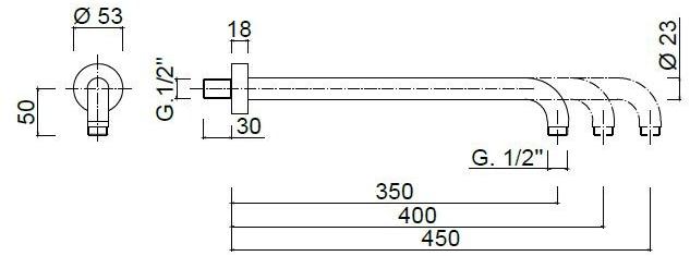 Rubinetteria Giulini Настенный держатель для душа Myring F1751-35 - Вид №1