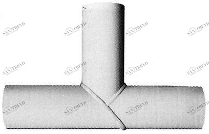 SANIT 0140600S000 Тройник 90 °, полипропилен, SDR 11, длинный, сварной 