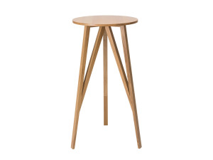 Высокий круглый деревянный стол