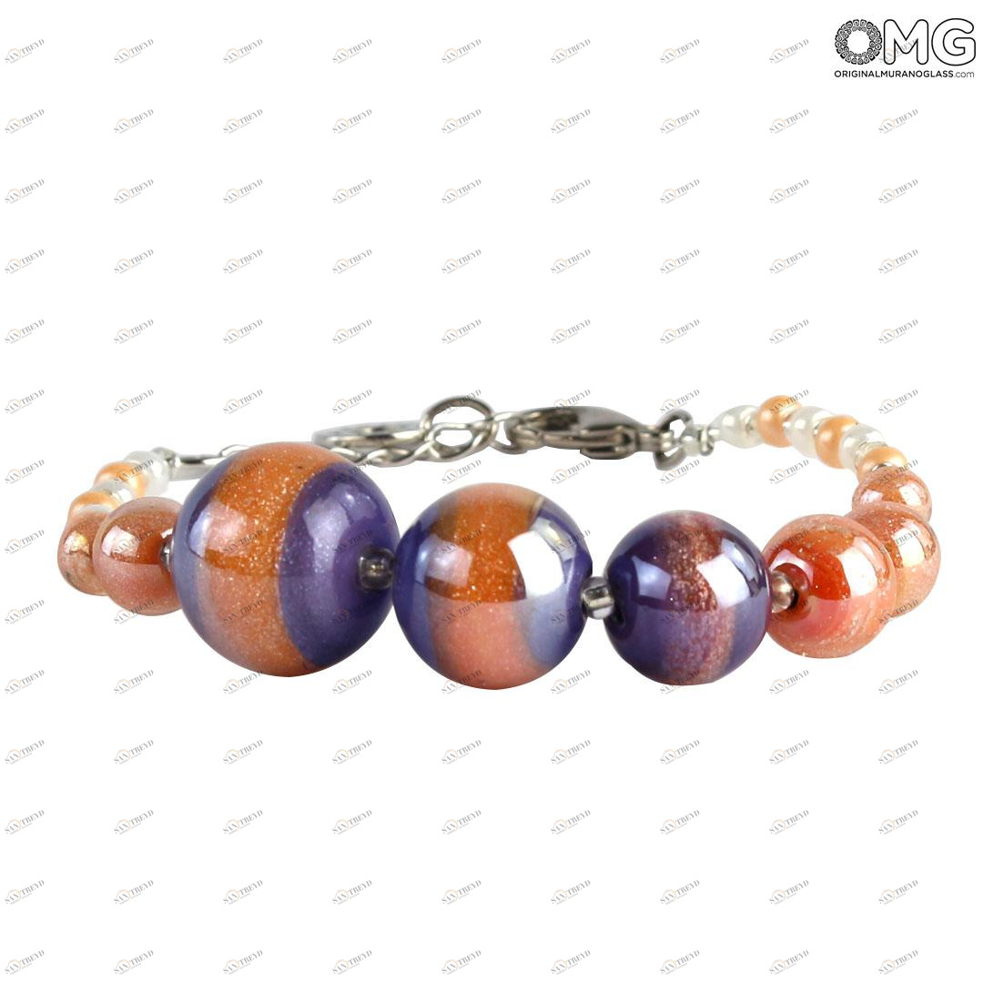4458 ORIGINALMURANOGLASS Браслет Беззаботность - Коллекция Antica Murrina - муранское стекло Original Murano Glass OMG 21 см 