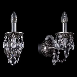 Бра Bohemia Ivele 1610/1/NB BOHEMIA IVELE СВЕЧА 078224 Прозрачный;серебро