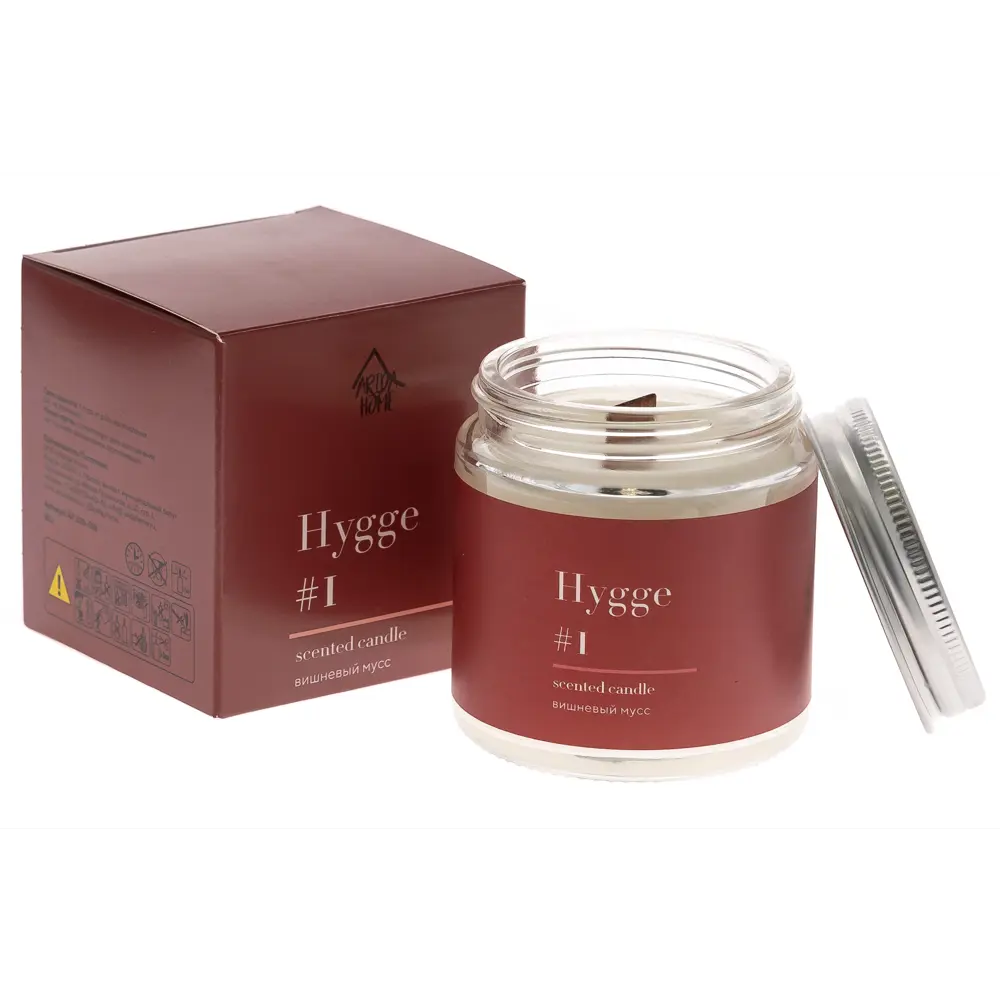 Свеча в стакане ароматизированная Arida Home Hygge N1 Вишневый мусс STLM-2007896