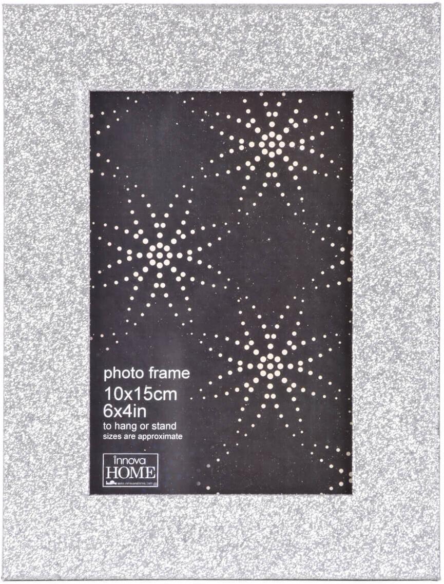 Б0046316 Фоторамка PI00245 Ф/рамка 10*15cm Glitter, серебро, МДФ (6/720) Innova