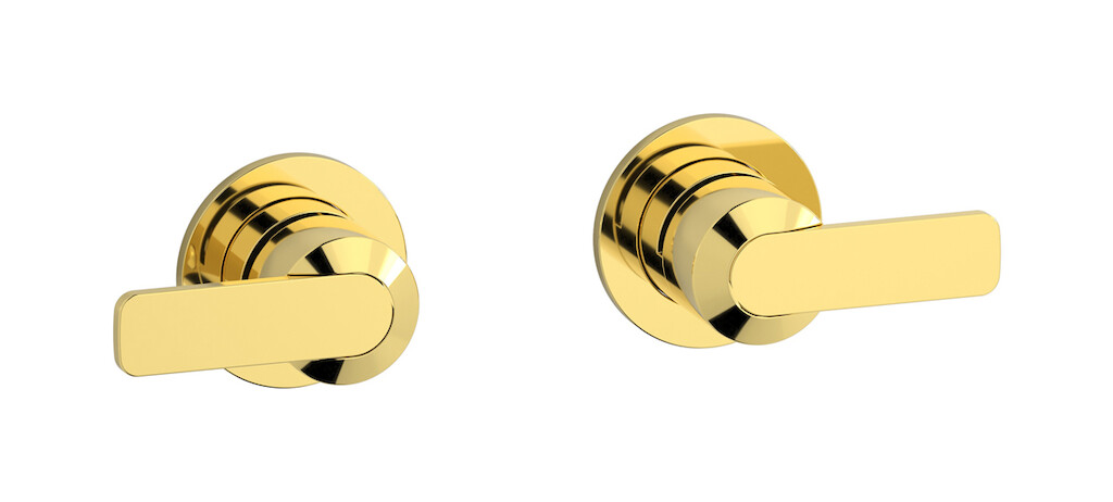 Встроенный смеситель для душа на 2 отверстия на 1 потребителя. WE ARE IB c6400oo Gold C-67