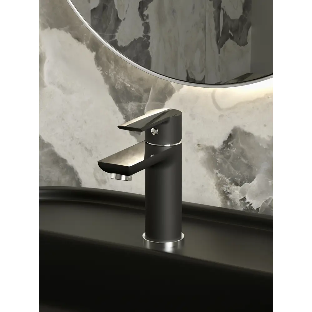 Смеситель ESKO Lucca для раковины - черный матовый с хромом 89358551 STLM-1329921 - Вид №4