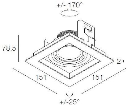 DGA Встраиваемый точечный светильник sun-id-1462678 - Вид №1
