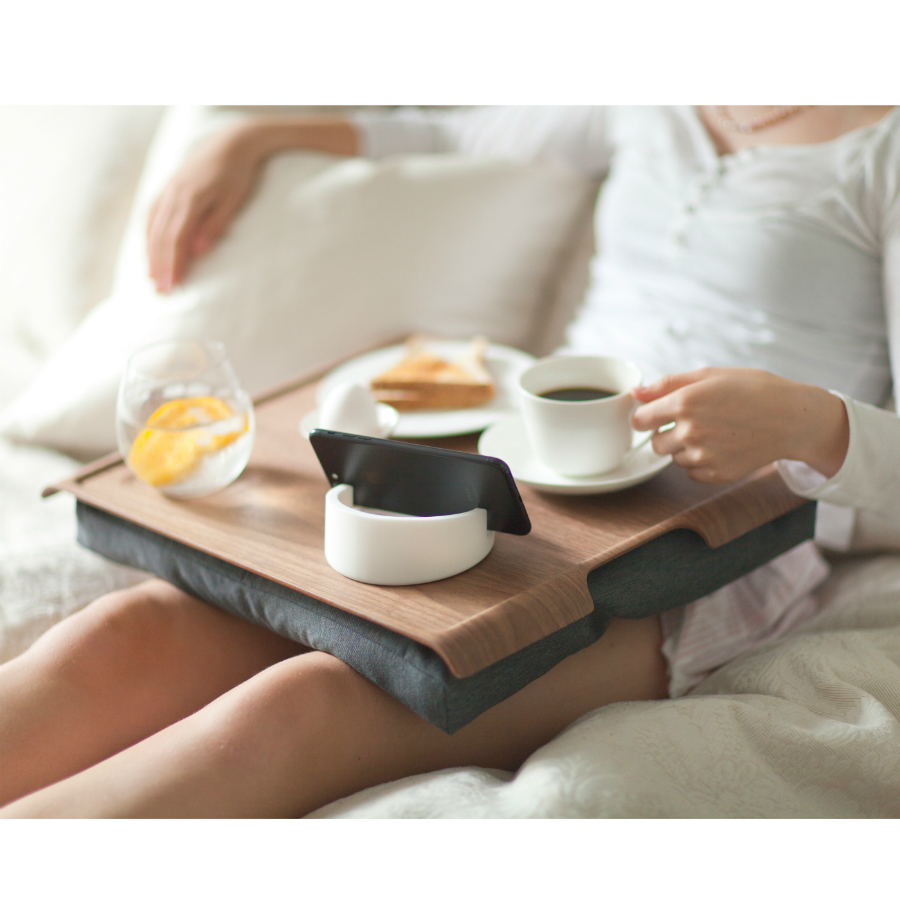 261303 Подставка с деревянным подносом anti-slip, орех Bosign  - Вид №2