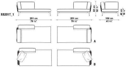 B&B Italia Outdoor Садовый диван из ткани Ribes sun-id-1376014 - Вид №15