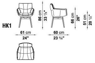 B&B Italia Outdoor Садовое кресло Hirek® с подлокотниками Husk outdoor sun-id-1404738 - Вид №1