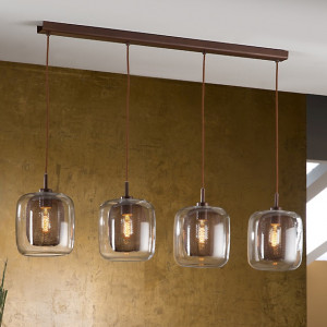 033503 Подвесной светильник 4L шоколадный Schuller Fox