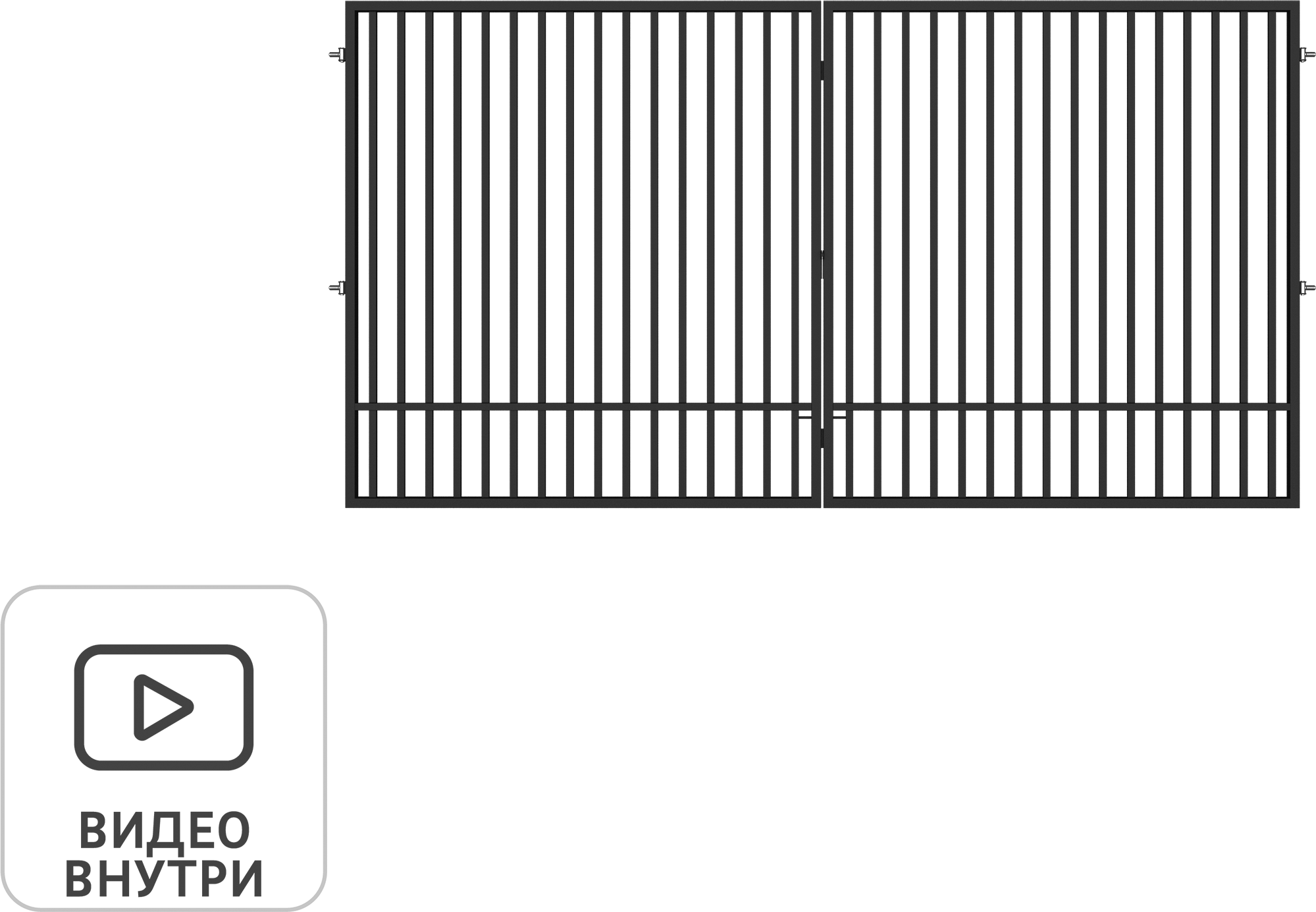 82068646 Ворота распашные Гарант 4.0x2.08 м STLM-0018777 МЕТАЛЛПРОЕКТ