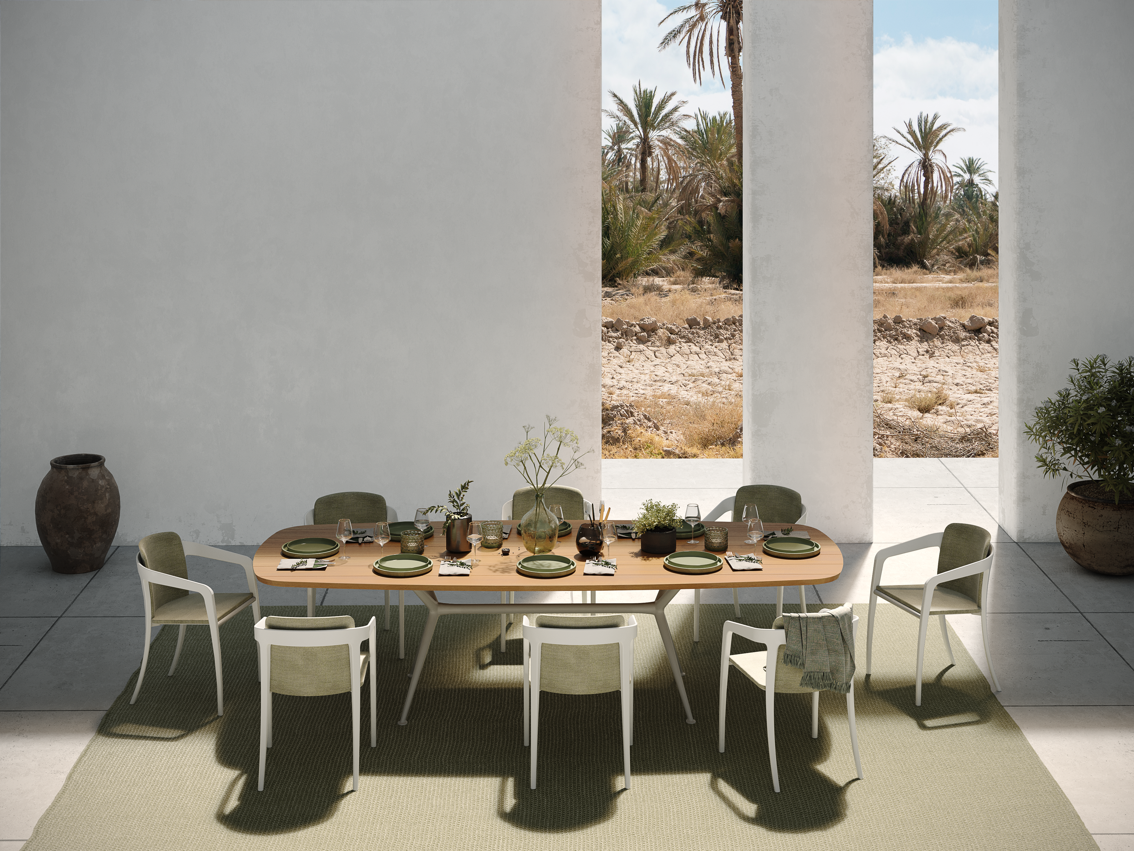 Прямоугольный садовый стол из тикового дерева Royal Botania Exes ARCH-00106763 - Вид №1