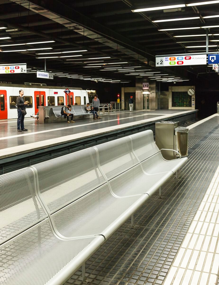 Модульная стальная скамья со спинкой BD Barcelona PERFORANO ARCH-00145783 - Вид №5