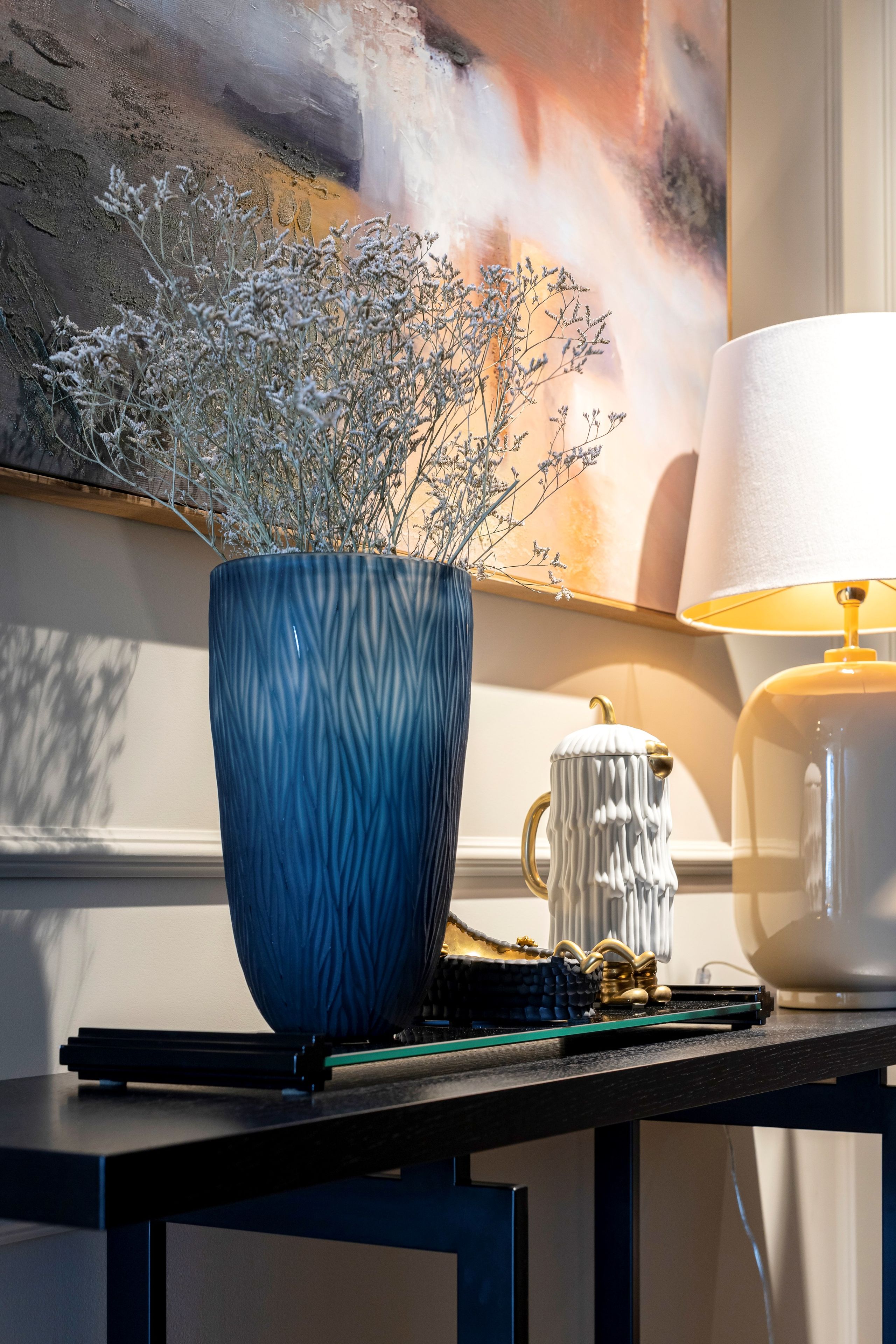 Лакированная прямоугольная консоль из латуни и дерева Stylish Club Fortune ARCH-00144604 - Вид №14