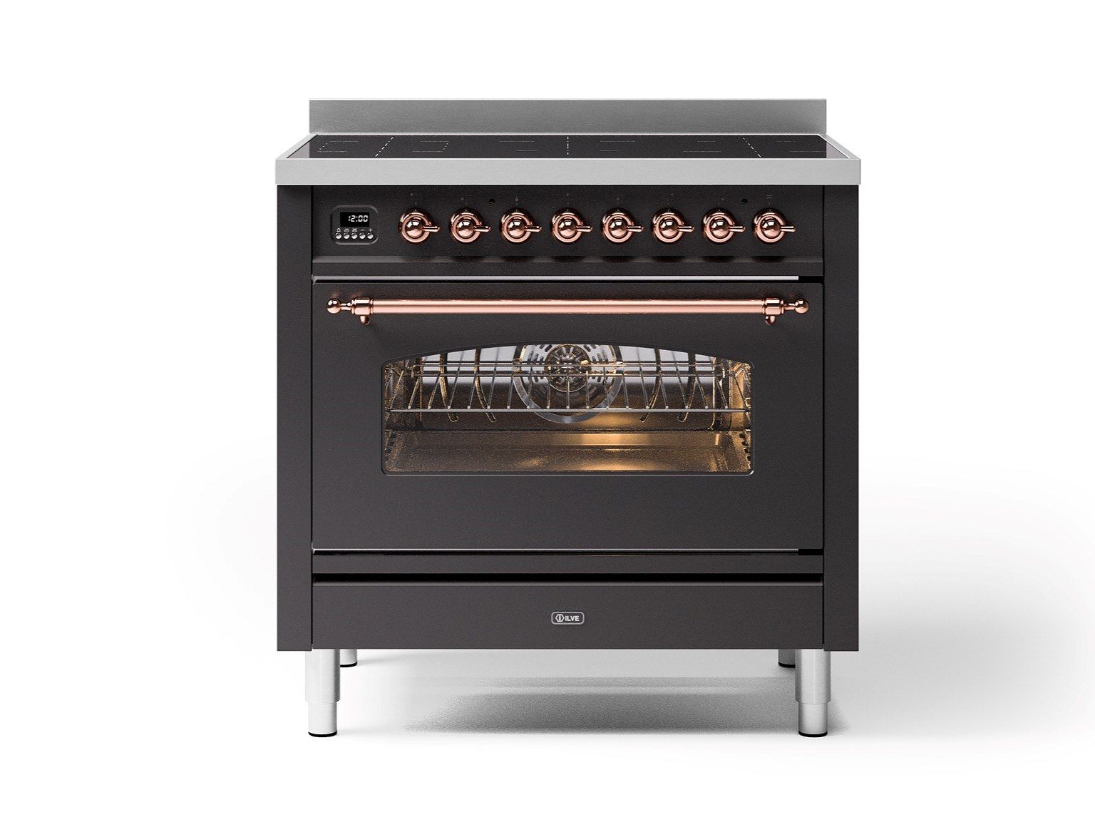 Стальная отдельно стоящая кухня с индукционной плитой Ilve Nostalgie ARCH-00084003