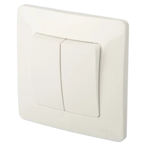 84502377 Выключатель встраиваемый Systeme Electric Blanca 2 клавиши 10 А цвет белый STLM-0050697
