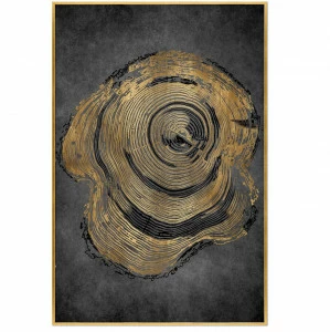 Постер прямоугольный на художественной бумаге 80х60 см "Кольца дерева" EVENHOME ДИЗАЙНЕРСКИЕ 00-3878790 Коричневый;серый