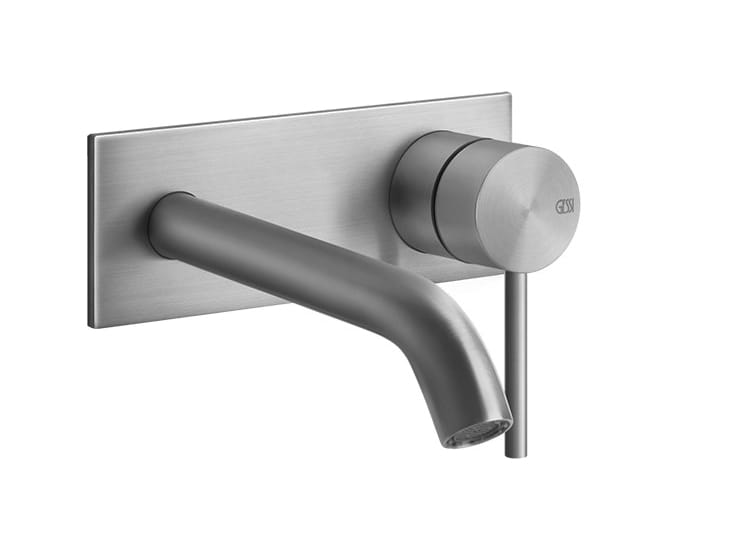 Металлический настенный смеситель для раковины с 2 отверстиями и пластиной Gessi Messi316 ARCH-00127155 - Вид №2