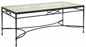 JANUS et Cie Прямоугольный журнальный столик из нержавеющей стали и стекла Amalfi